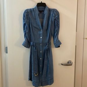 White House Black Market jean dress, size 0, like new.